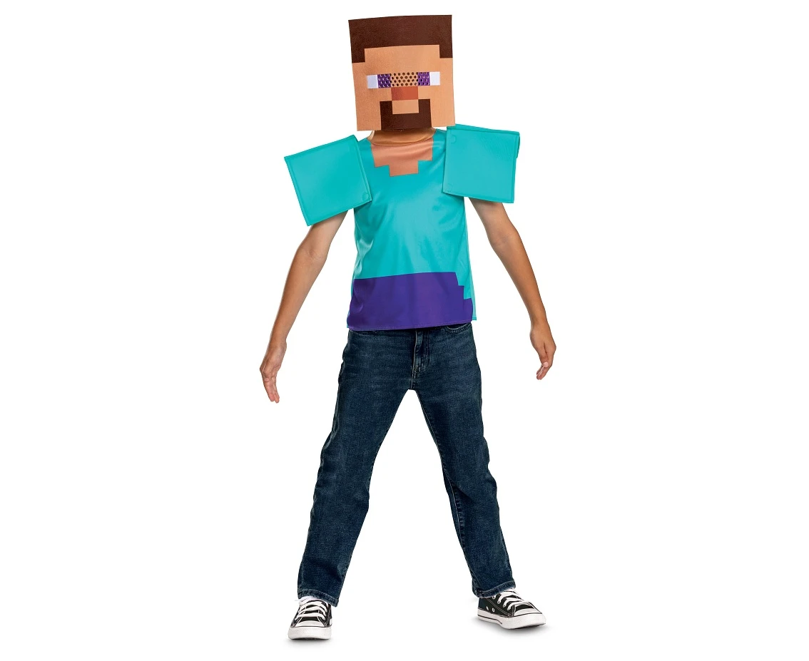 Costume Steve Essential- Minecraft (license), size. M (7-8 year)